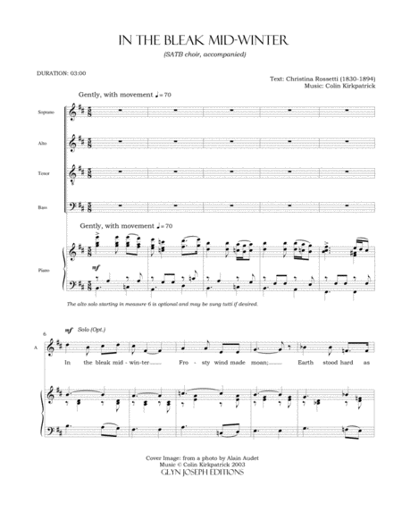 In The Bleak Mid Winter Satb Accompanied Page 2