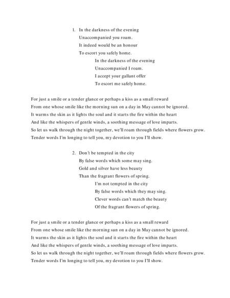 In The Darkness Of The Evening Spanish Folk Song Sab Choir Piano Accompaniment Page 2