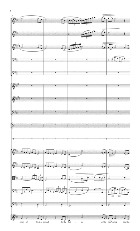 In The Flurry Of A Snowfall Full Orchestra And Chorus Conductors Score Page 2