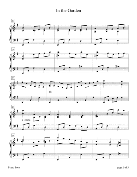 In The Garden Piano Solo Page 2