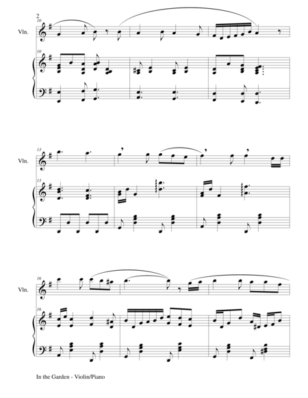 In The Garden Violin Piano And Violin Part Page 2