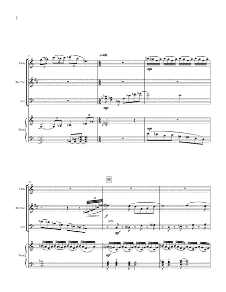 In The Land Of Wonder Wander For Flute Clarinet Cello And Piano Page 2
