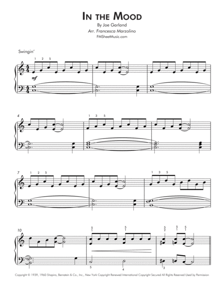 In The Mood Easy Jazz Piano Page 2
