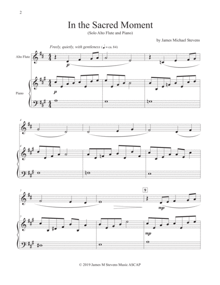 In The Sacred Moment Alto Flute Piano Page 2