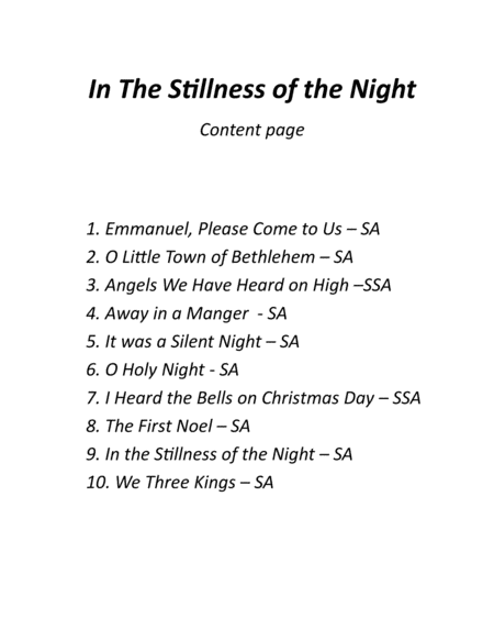 In The Stillness Of The Night Womens Cantata Page 2