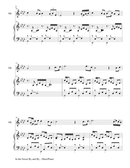 In The Sweet By And By Duet Oboe And Piano Score And Parts Page 2