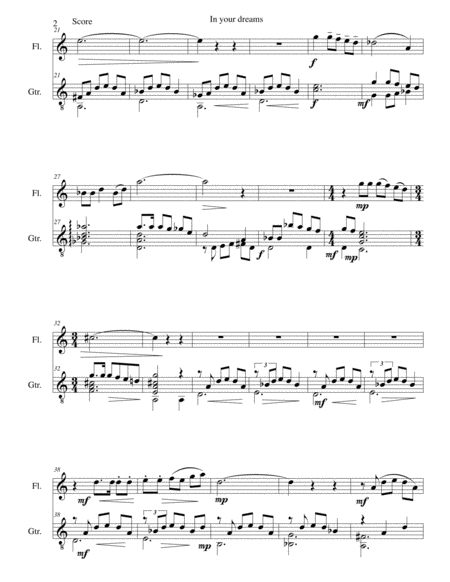 In Your Dreams L Inconscient For Flute And Guitar Page 2