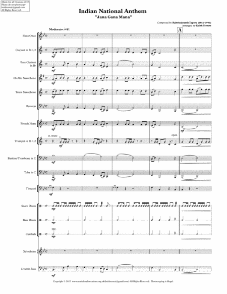 Indian National Anthem For Young Symphonic Band Page 2