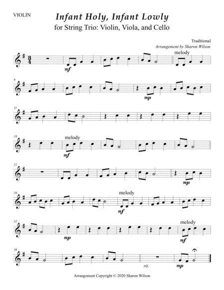 Infant Holy Infant Lowly For String Trio Violin Viola And Cello Page 2