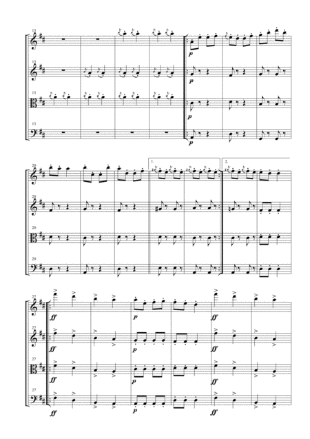 Infernal Galop Can Can For String Quartet Page 2