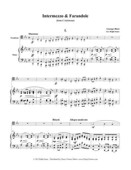 Intermezzo And Farandole For Trombone And Piano Page 2