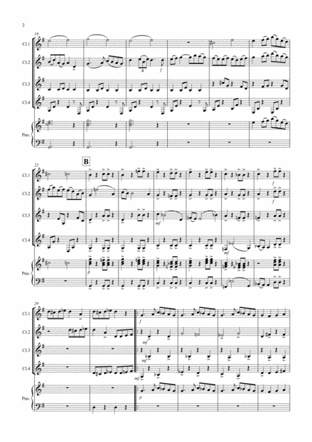 Intermezzo Fantasia From Carmen For Clarinet Quartet Page 2