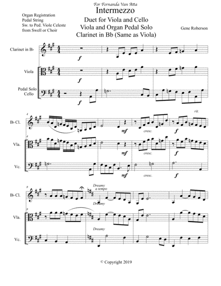 Intermezzo For Viola And Cello Clarinet And Cello Page 2