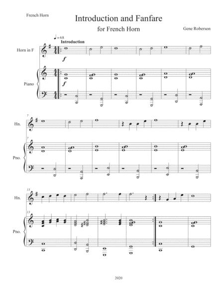 Introduction And Fanfare For French Horn Beginner Page 2