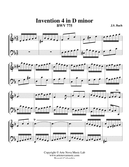 Invention 4 In D Minor Bwv 775 Page 2