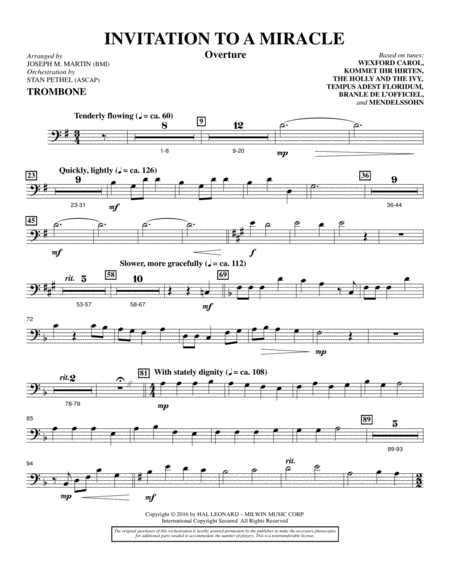 Invitation To A Miracle A Cantata For Christmas Trombone Page 2