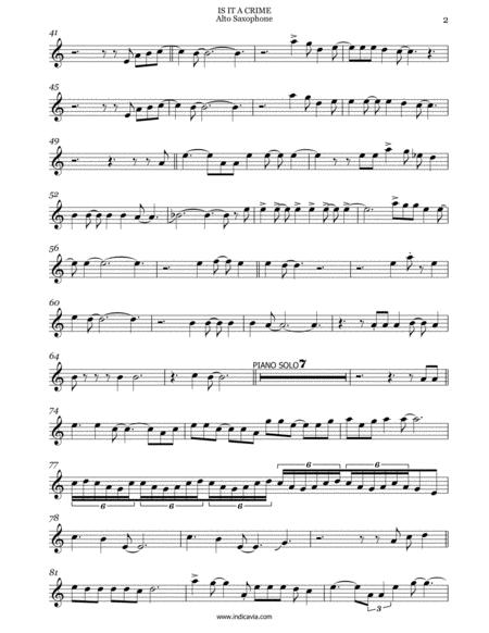 Is It A Crime Arranged For Alto Sax Melody And Solo Page 2