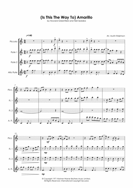 Is This The Way To Amarillo Flute Quartet Page 2