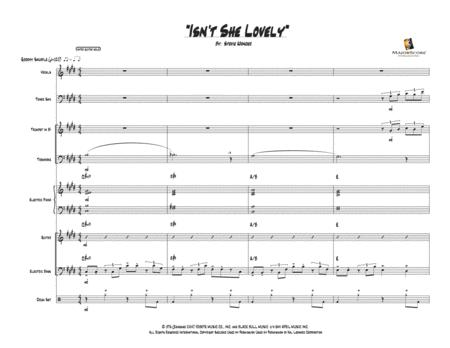 Isnt She Lovely Vocal 7 Piece Original Key E Major Page 2