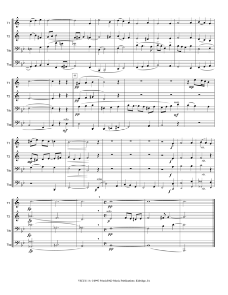 It Came Upon A Midnight Clear Christmas Carol Set For Mixed Brass Quartet Page 2