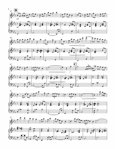 It Came Upon A Midnight Clear For Flute Solo With Piano Accompaniment Jazz Waltz Page 2