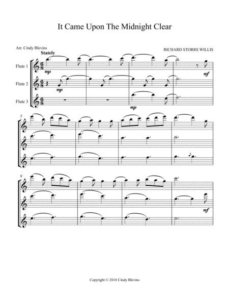 It Came Upon The Midnight Clear For Flute Trio Page 2