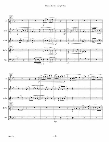 It Came Upon The Midnight Clear Mixed Ensemble Quintet Unaccompanied Page 2