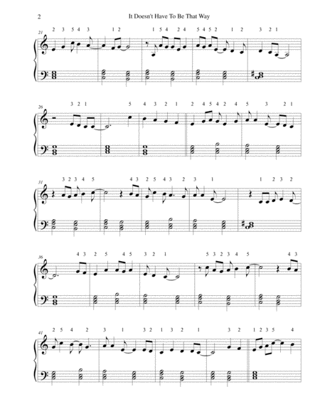 It Doesnt Have To Be That Way For Easy Piano Page 2