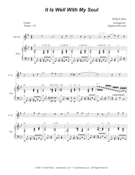 It Is Well With My Soul Alto Saxophone And Piano Page 2