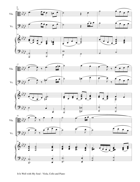 It Is Well With My Soul Trio Viola Cello Piano With Score And Parts Page 2