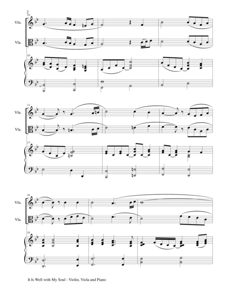 It Is Well With My Soul Trio Violin Viola Piano With Score And Parts Page 2