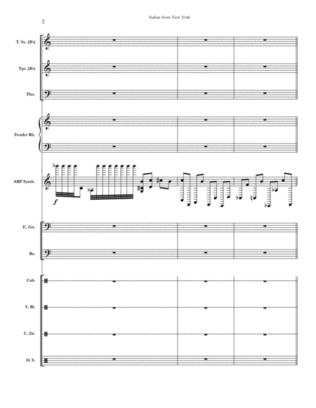 Italian From New York Chicago Full Score Set Of Parts Page 2