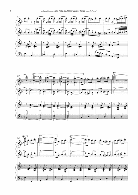 J Strauss Ii Niko Polka Op 228 Piano 4 Hands Page 2