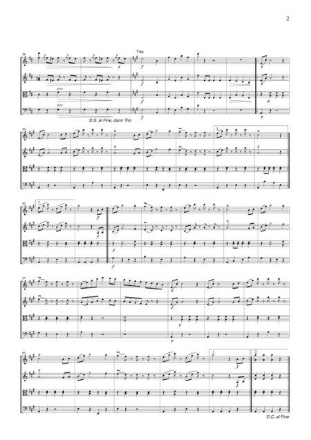 J Strauss Radetzky March For String Quartet Cs101 Page 2