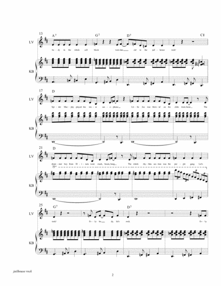 Jailhouse Rock Arranged For 9 Piece Horn Band Page 2
