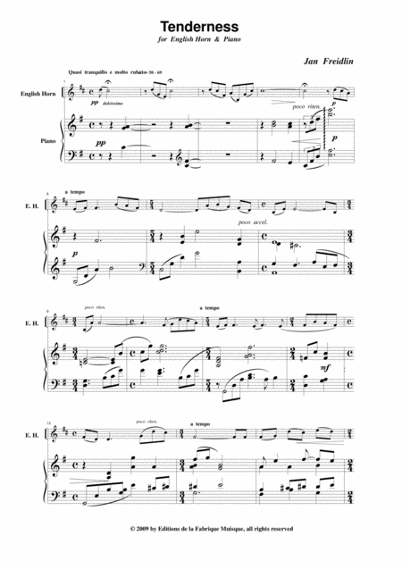 Jan Freidlin Tenderness For English Horn And Piano Page 2