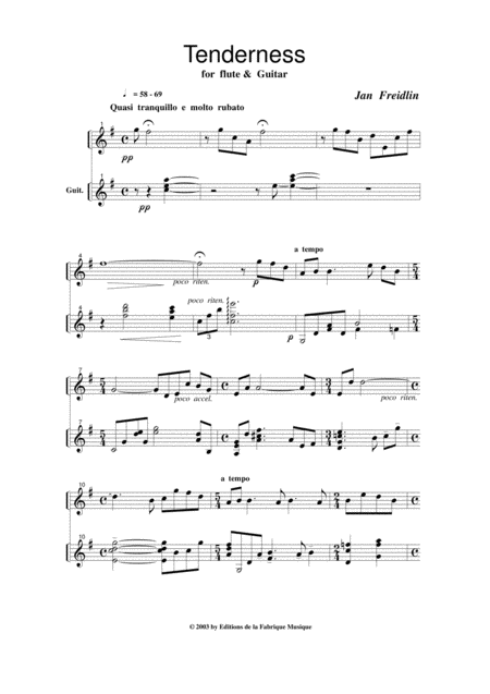 Jan Freidlin Tenderness For Flute And Guitar Page 2