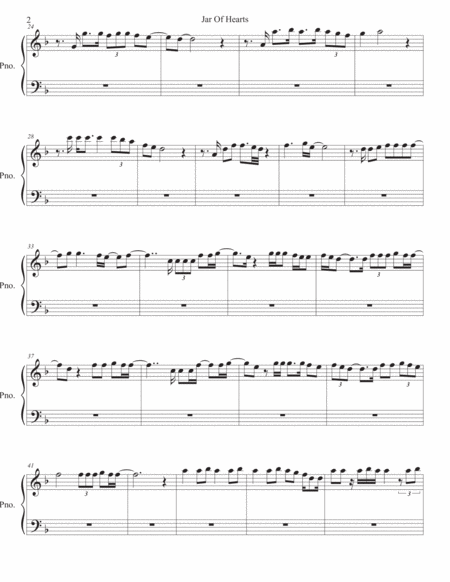 Jar Of Hearts Piano Page 2