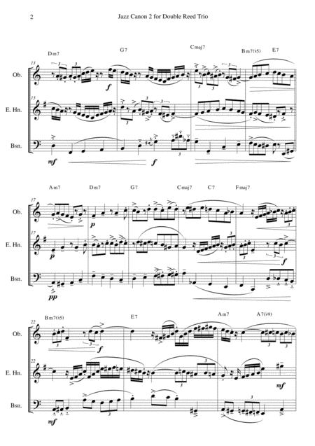 Jazz Canon 2 For Double Reed Trio Page 2