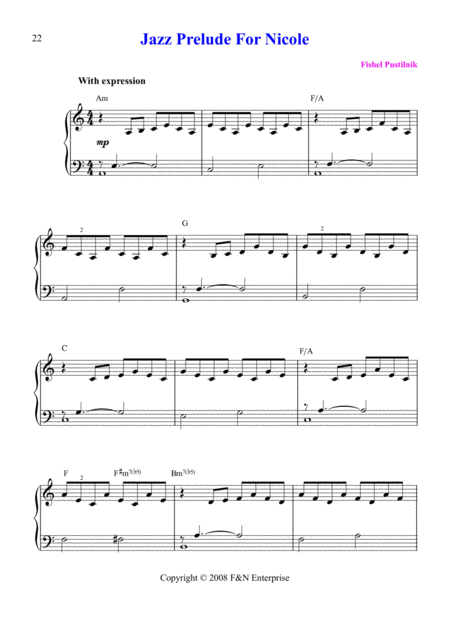 Jazz Prelude For Nicole Page 2