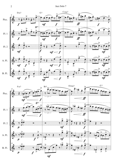 Jazz Solo 7 For Flute Quintet Page 2