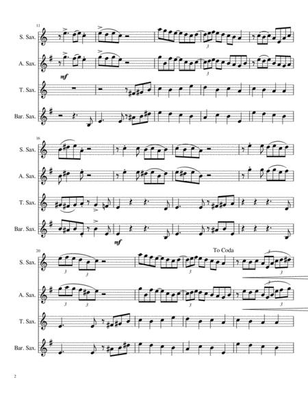 Jazzy Carol Of The Bells Sax Quartet Page 2