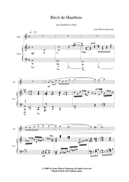 Jean Thierry Boisseau Rcit For Oboe And Piano Page 2
