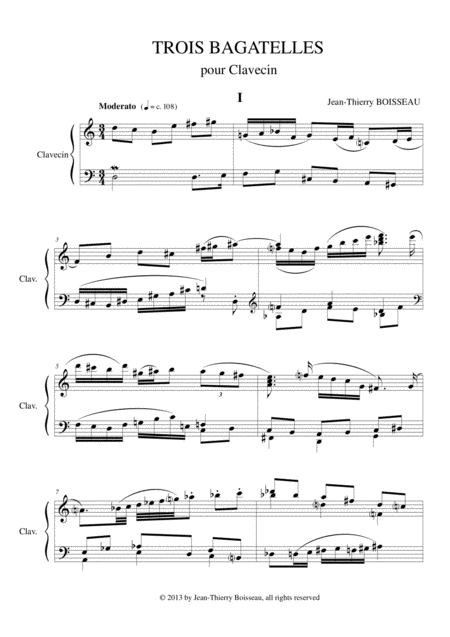 Jean Thierry Boisseau Three Bagatelles For Harpsichord Page 2