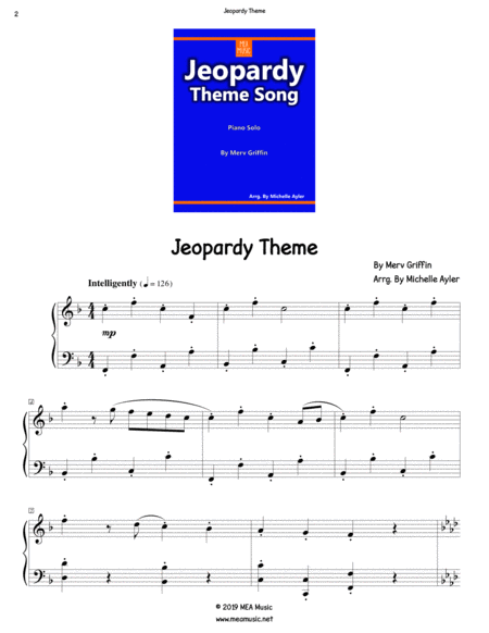 Jeopardy Theme Song Page 2