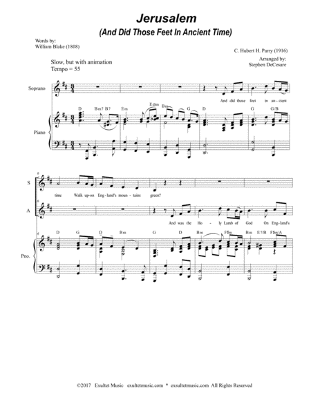 Jerusalem Duet For Soprano And Alto Solo Page 2