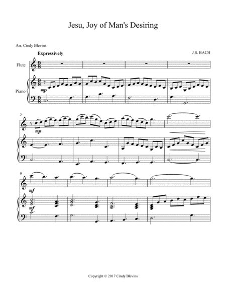 Jesu Joy Of Mans Desiring Arranged For Piano And Flute Page 2