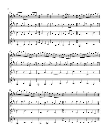 Jesu Joy Of Mans Desiring Guitar Quartet Score And Parts Page 2