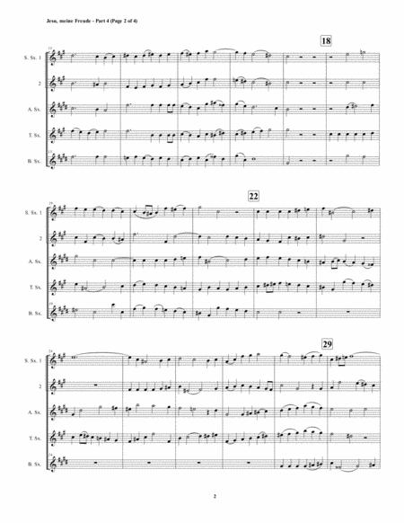 Jesu Meine Freude Part 4 By Js Bach For Saxophone Quintet Page 2