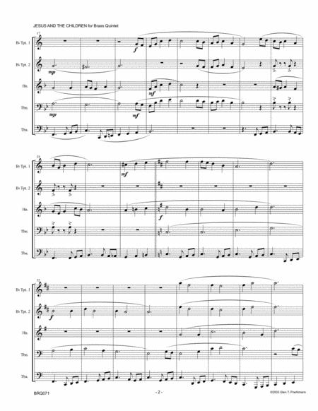 Jesus And The Children Medley Of Children Hymns Brass Quintet Unaccompanied Page 2